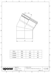Mounting dimensions Bend deg 200-315