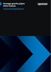 Sewage gravity pipes Ultra Classic. Technical datasheet