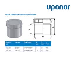 Type drawing. HTP puhdistustulppa