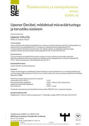 RISE certificate SC0091-16 (Estonian)