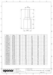 Mounting dimensions Pressure reducer PN16 SDR11 long