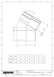Mounting dimensions Bend 30 deg