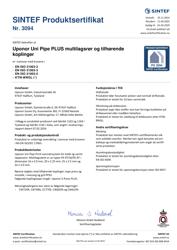 Uponor CER Uni Pipe PLUS SYS MECH SINTEF NR.3094 NO NO (1030965)