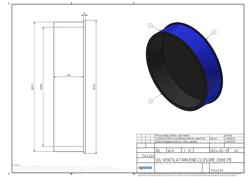 Type drawing of Uponor UVS end closure 2000 (PDF)