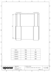 Mounting dimensions Repair collar 200-400
