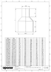 Mounting dimensions Pressure reducer PN16 SDR11 long