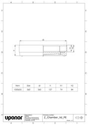Mounting dimensions Sewer chamber 400 110 200 T2