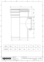 Mounting dimensions Access pipe
