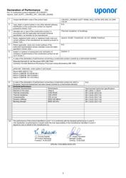 Uponor DoP Klett  1063402 INT (1091285)