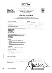 UPONOR CER Instaflex SYS MECH OEVGW W 1.119 AT DE (1162939)