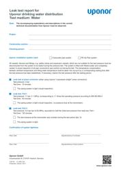 Installation Report MLC leak test report TW water (1120119)