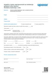 Izvješće o postavljanju MLC leak test report HC water (1120608)