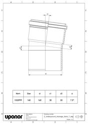 Mounting dimensions Bend 7,5 deg