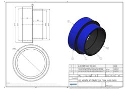Type drawing of Uponor UVS reduction piece 1600-1400 (PDF)