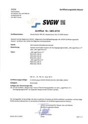 GF JRG CERT Hycleen FIT MECH SVGW 1801-6719 CH DE