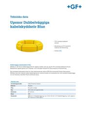 Uponor dubbelväggiga kabelskyddsrör BLUE, Tekniska Data (SE)