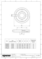 Mounting dimensions Pressure flange DN 15-65 PN10/PN16 PP