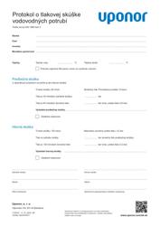 Správa o montáži Ecoflex pressure test water pipes (1133510)