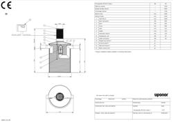 Type drawing of Uponor Oil Separator PE-40-4 (PDF)