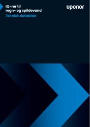 IQ-rør til regn- og spildevand. Teknisk datablad (Danish)