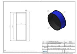 Type drawing of Uponor UVS end closure 1400 (PDF)