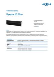 Uponor IQ BLUE dagvattenrör, Tekniska Data (SE)