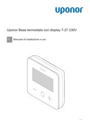 Manuale di installazione e uso Base thermostat display T-27 230V (1121143)