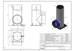 Type drawing of Uponor UVS inlet/outlet tower 1200 (PDF)