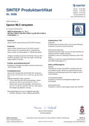 UPONOR CER MLC SYS MECH SINTEF Nr.0596 NO NO (1030764)