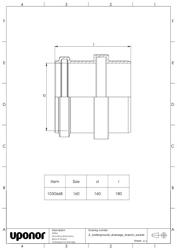Mounting dimensions Branch socket