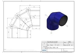 Type drawing of Uponor UVS bend 1200, 90 deg (PDF)