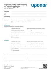 Raport z montażu Ecoflex pressure test water pipes (1133507)