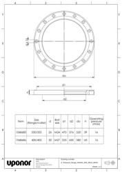 Mounting dimensions Pressure flange PN16 EPOX