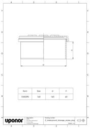 Mounting dimensions Access plug