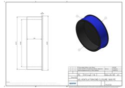 Type drawing of Uponor UVS end closure 1600 (PDF)