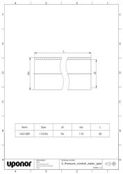 Mounting dimensions Pressure conduit water pipe