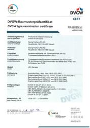 GF JRG CERT Sanipex SYS MECH DVGW DW-8501AS2141 DE DE (1162957)