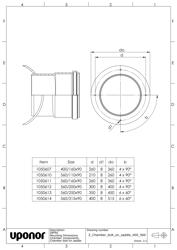 Mounting dimensions Chamber pipe SN2 PP