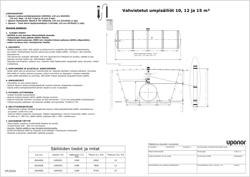 Asennusohje, Uponor vahvistetut umpisäiliöt 10m3, 12m3 ja 15m3 (FI)