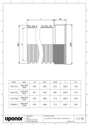 IQ Storm water pipe ID 400-600 mounting dimensions