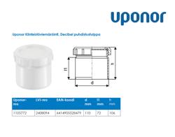 Type drawing. Decibel puhdistustulppa