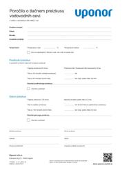 Poročilo o vgradnji/montaži Ecoflex pressure test water pipes (1133509)