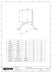 Mounting dimensions Iplast Pressure EF branch saddle