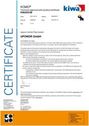 Uponor CER Comfort Pipe SYS MECH KOMO K66303-08 NL EN (1088135)