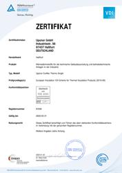 Uponor CER Ecoflex Thermo PIP MECH DIN CERTCO 6V046 DE EN (1091782)