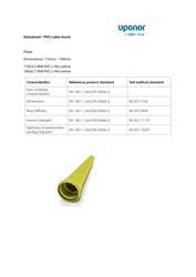 Uponor PVC cable ducts, yellow
Technical datasheet (EN)
