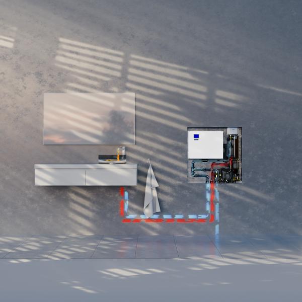 Uponor Combi Port E-Hybrid Wohnungsstation