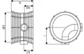 PP 1000/400 MM T5 VENSTRE RENSE- OG INSPEKTIONSBRØND SORT