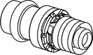 Uponor S-Press Kupplung auf Edelstahl/CU V 25-22CU-SST