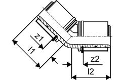 Uponor S-Press Verbund Winkel 45° PPSU